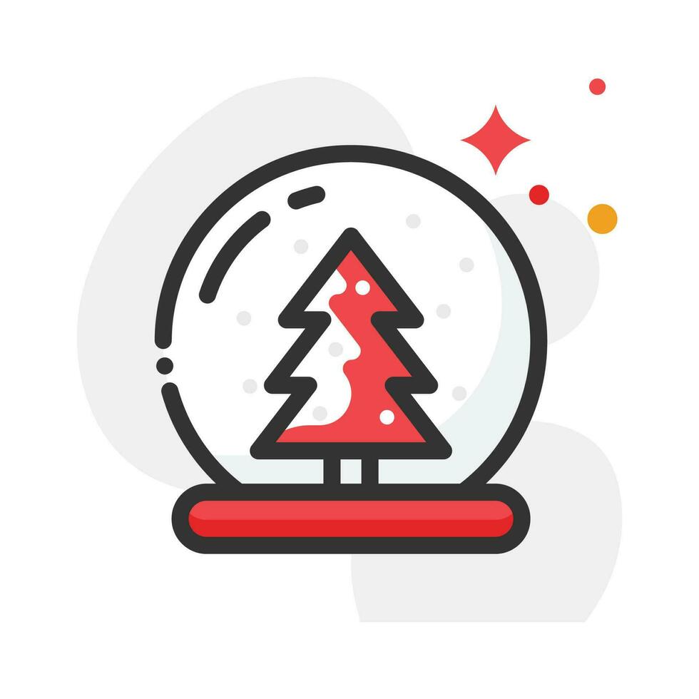 Snow Globe  vector Fill outline icon. EPS 10 file