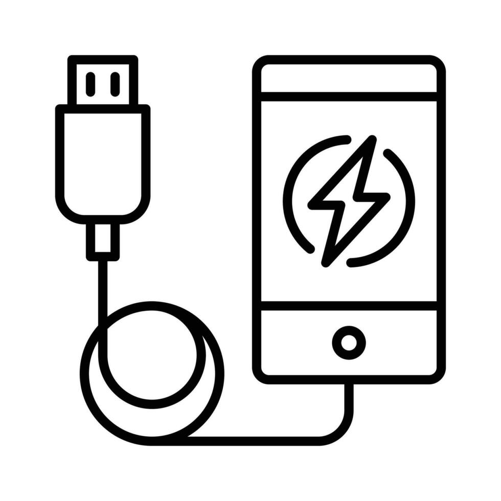 batteries and power accessories  vector  outline icon Illustration. EPS 10