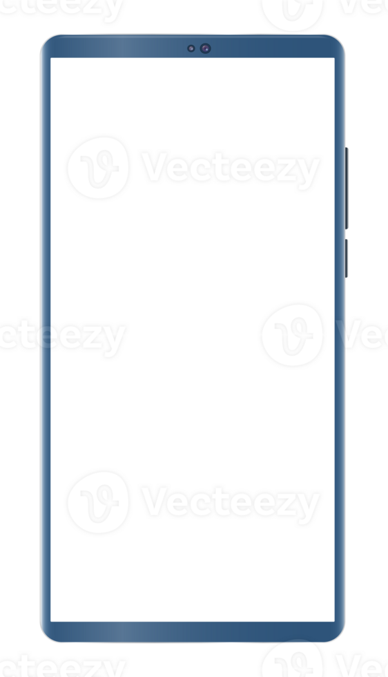 slim smartphone similar to with blank white screen png
