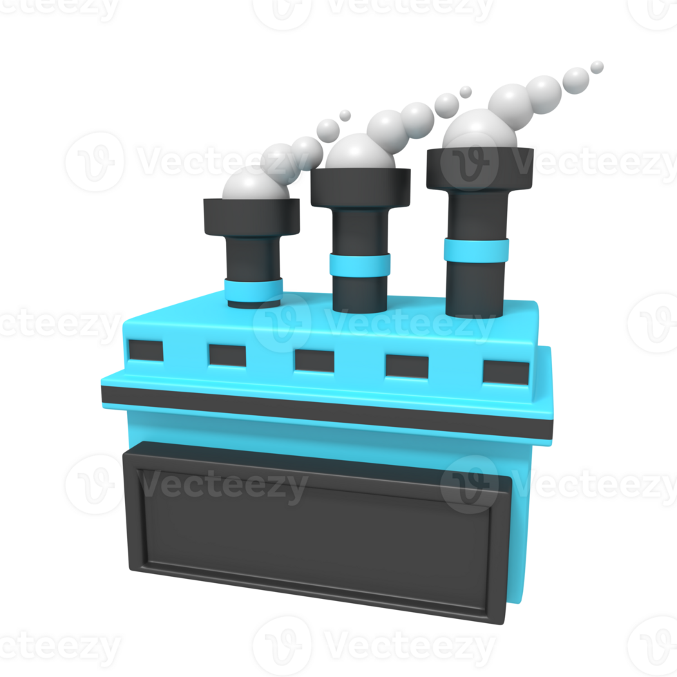 3d icon of factory building png