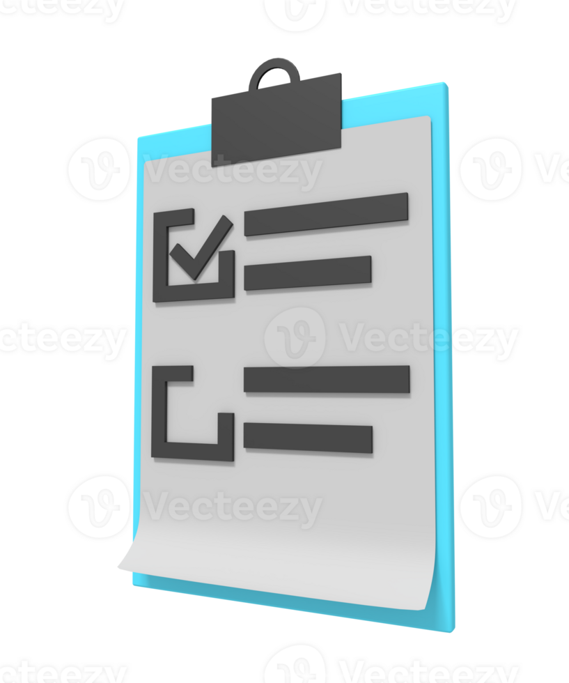 3d icon of industrial project checklist png