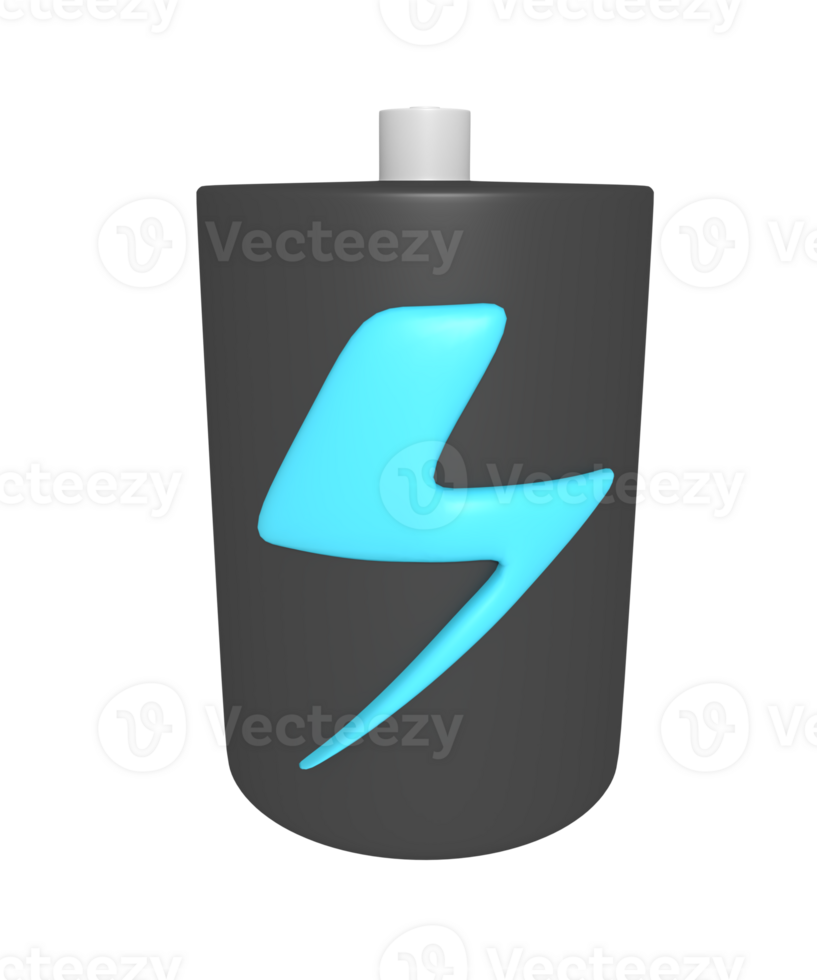 3d icona di elettrico batteria png