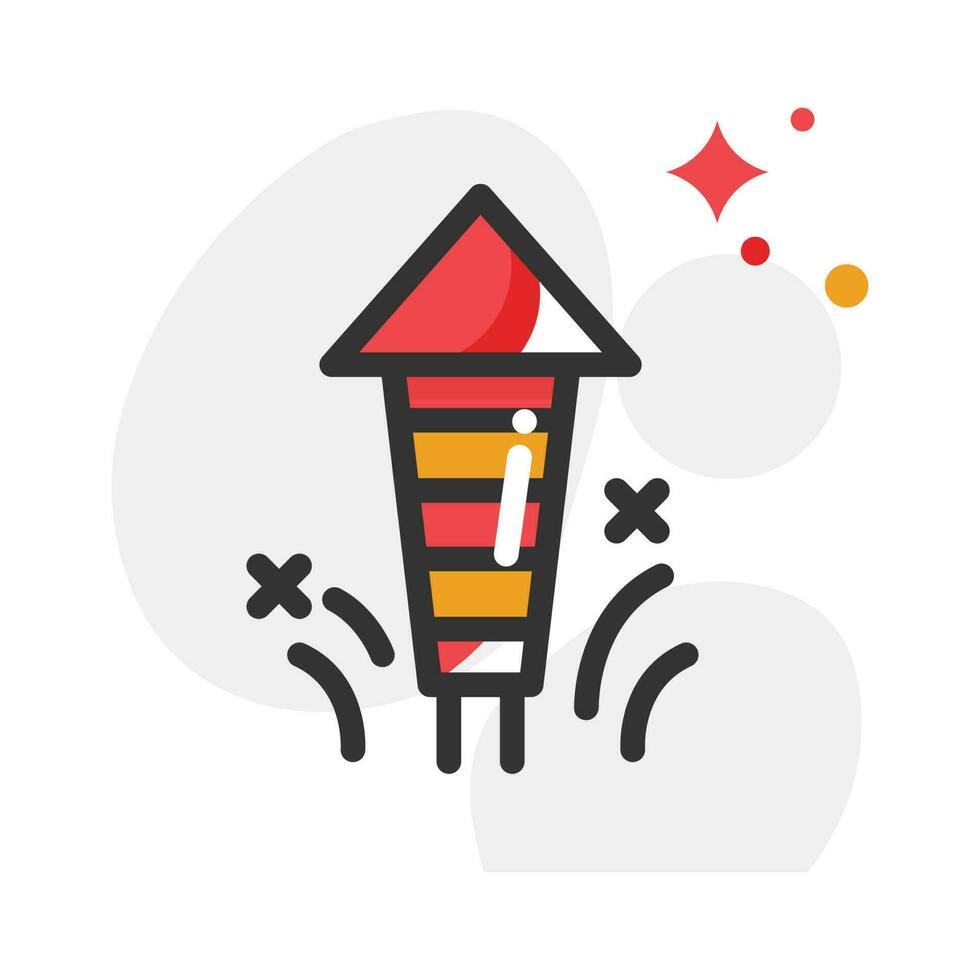 Firework  vector Fill outline icon. EPS 10 file