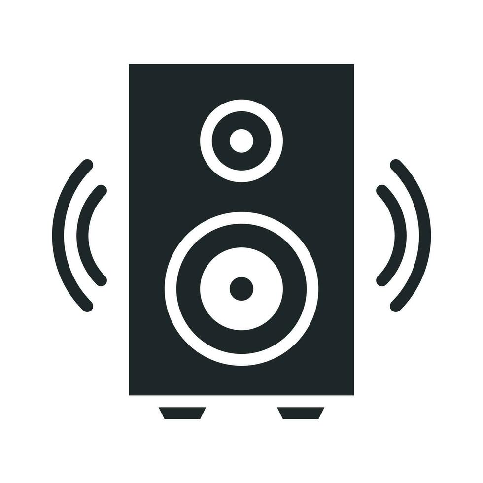 altavoz vector sólido icono. eps 10 archivo