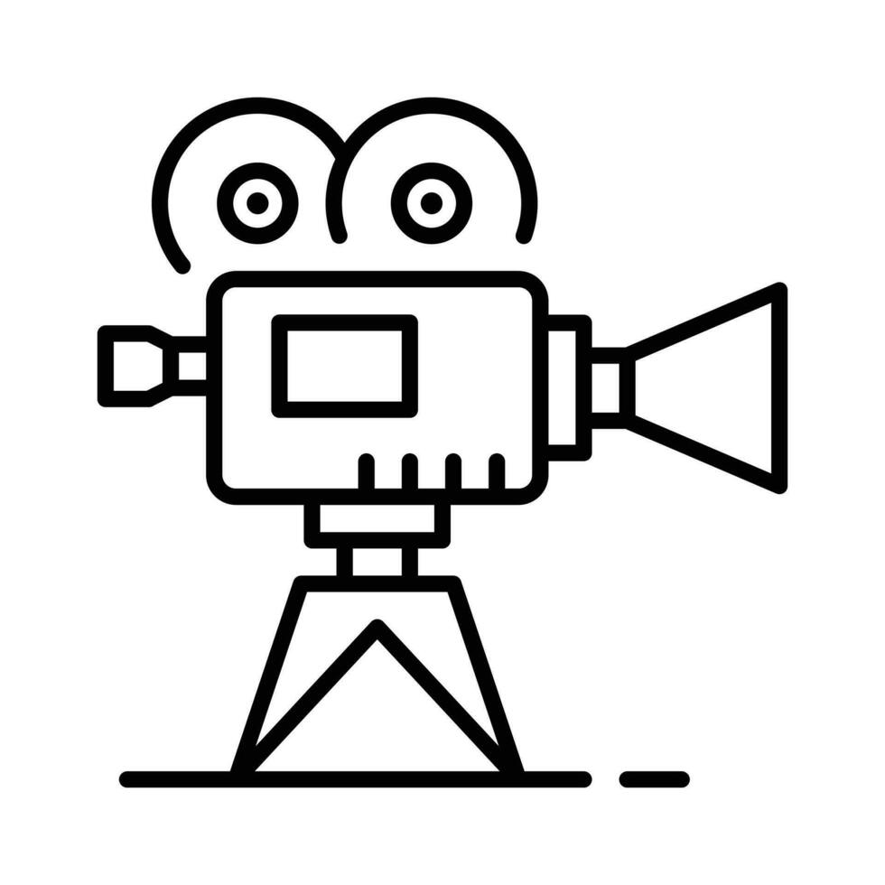 video camera  vector  outline icon Illustration. EPS 10