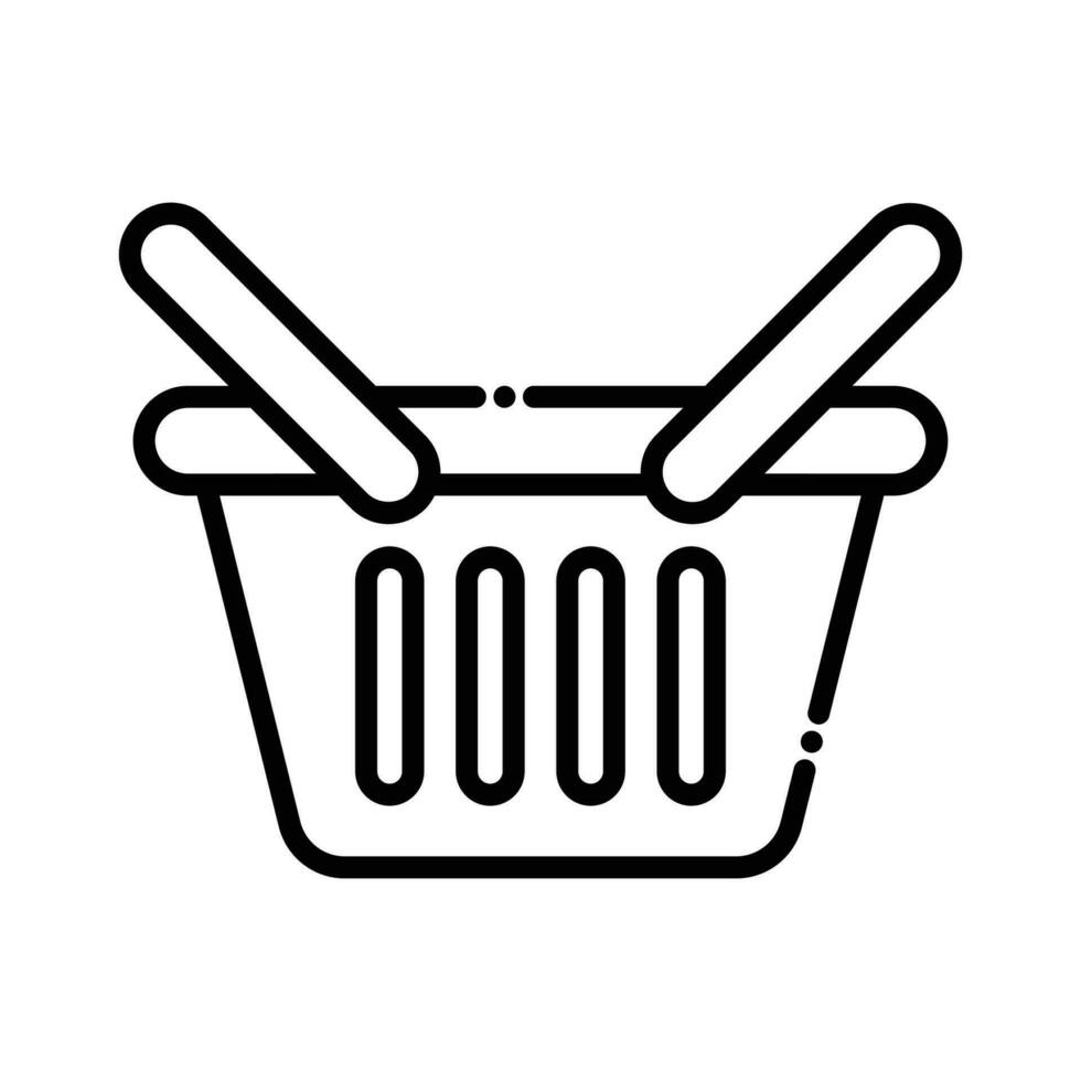 Shopping Basket vector outline Icon style illustration. EPS 10 23520276