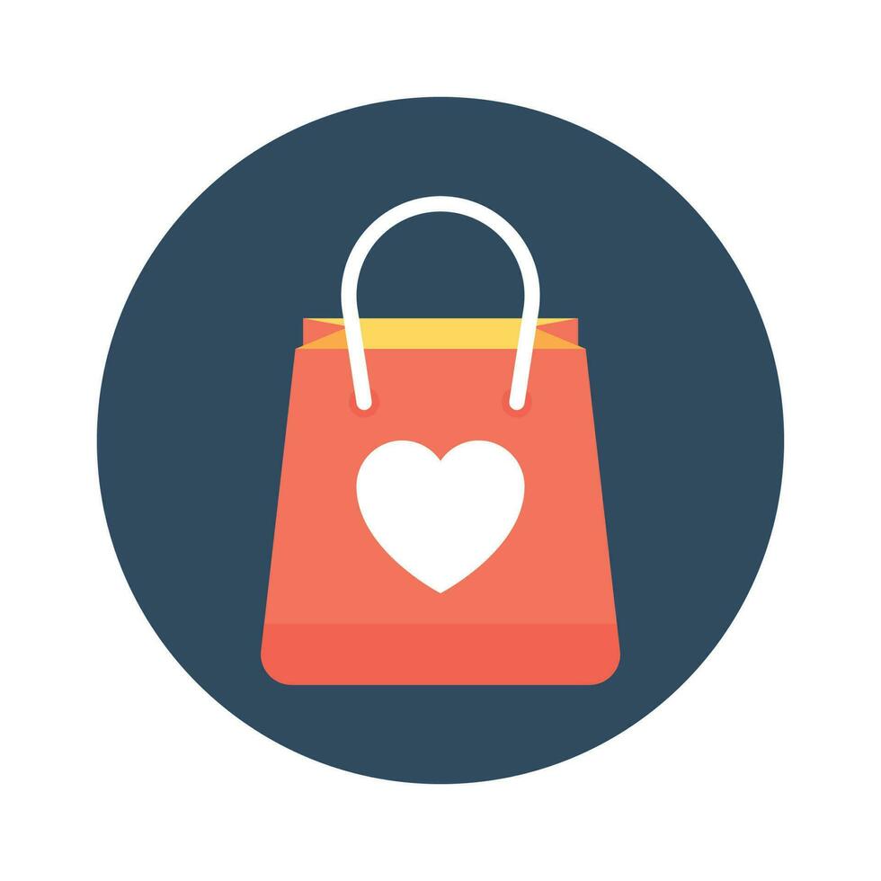 Tote Bag  vector Flat Icon style illustration. EPS 10