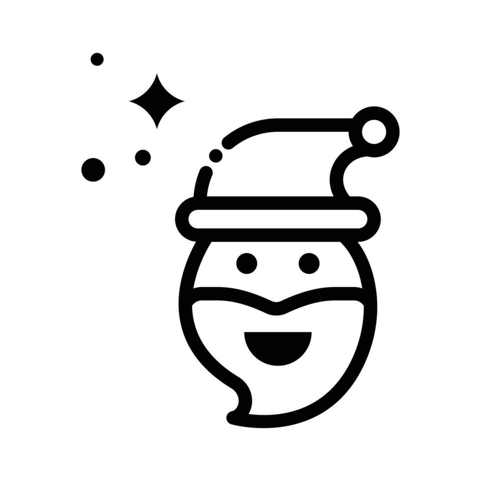 Santa Claus  vector  outline icon. EPS 10 file