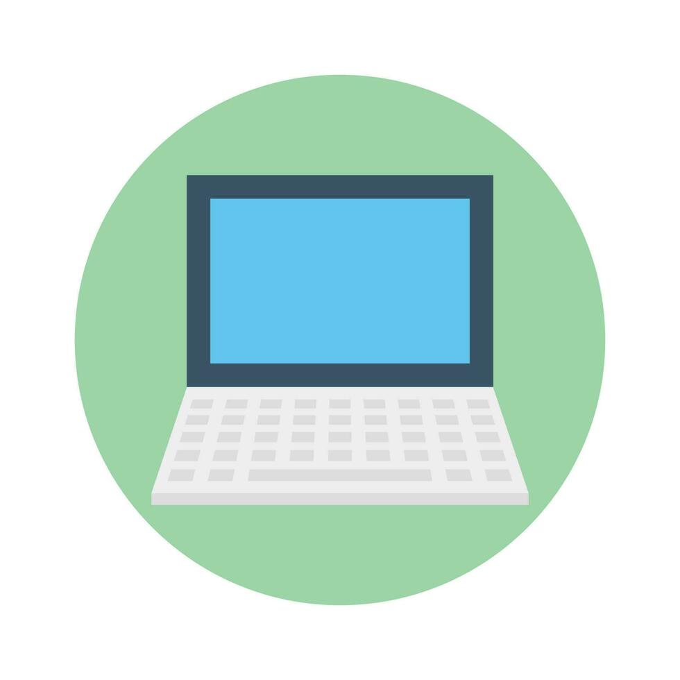 Laptop  vector Flat Icon style illustration. EPS 10