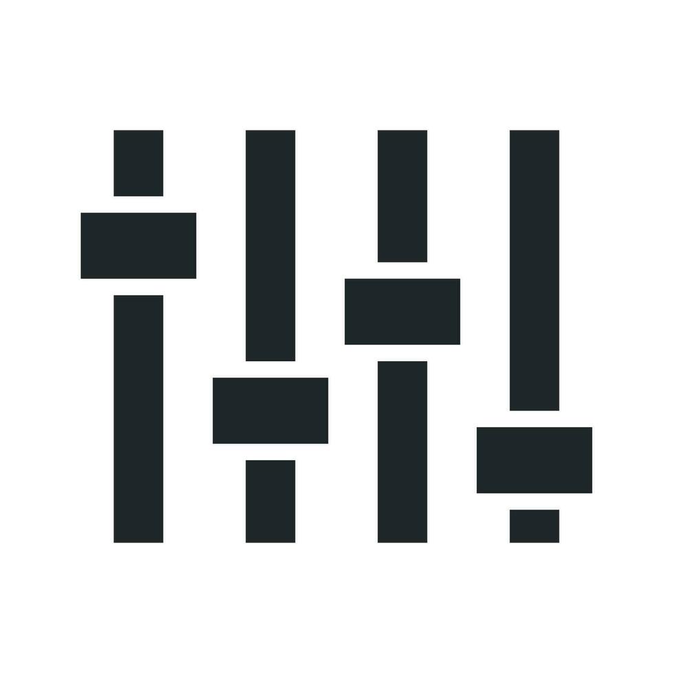 Equalizer vector Solid icon. EPS 10 File