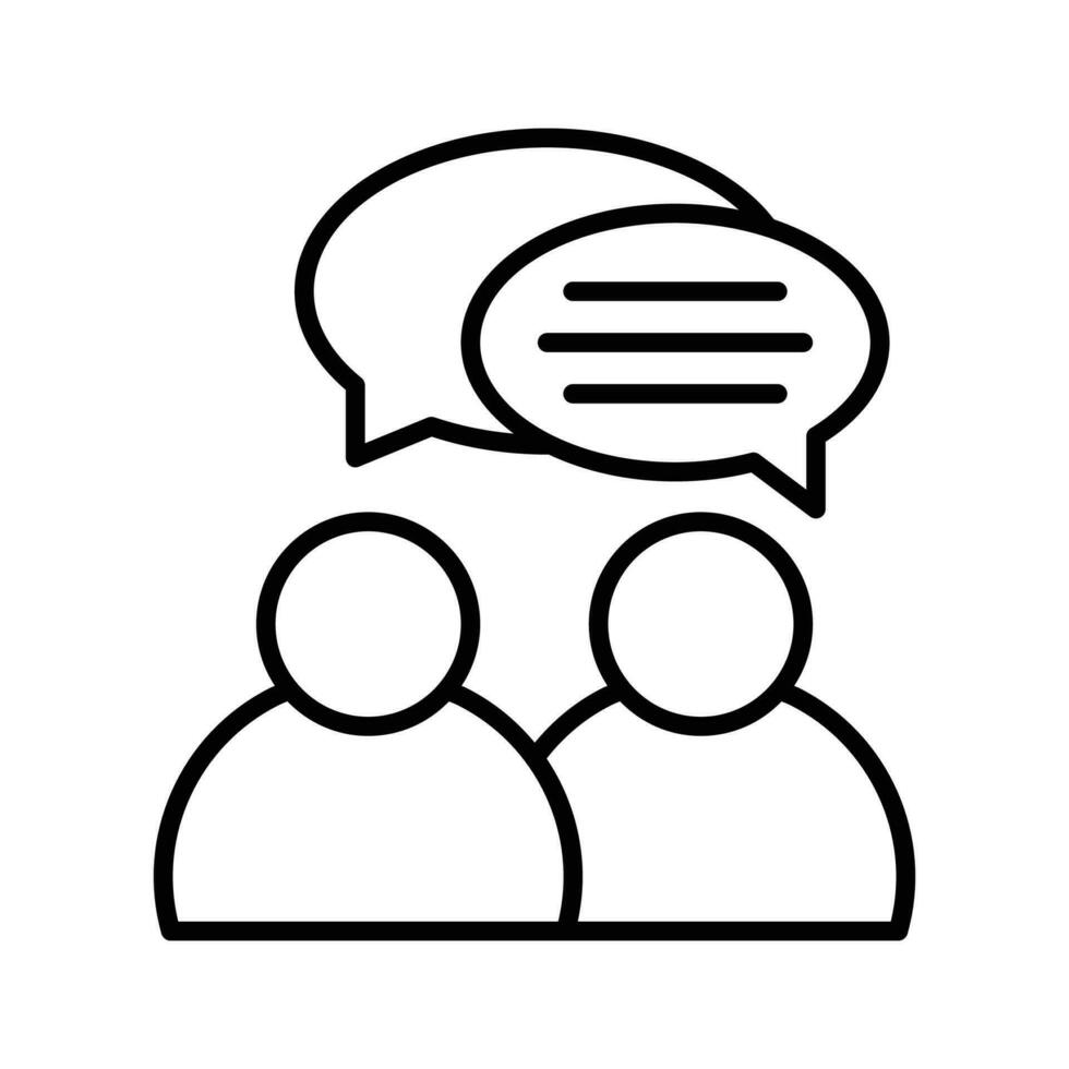 Consulting vector oultine Icon. EPS 10 File