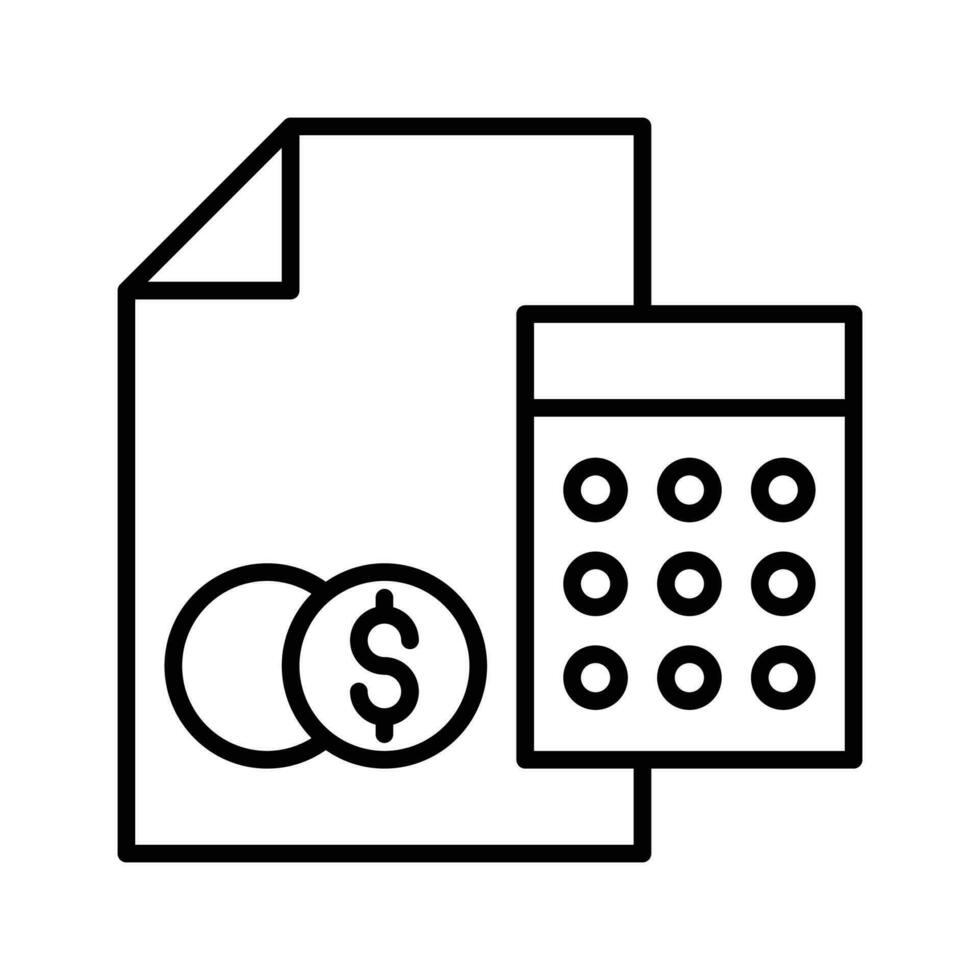 Calculator vector oultine Icon. EPS 10 File