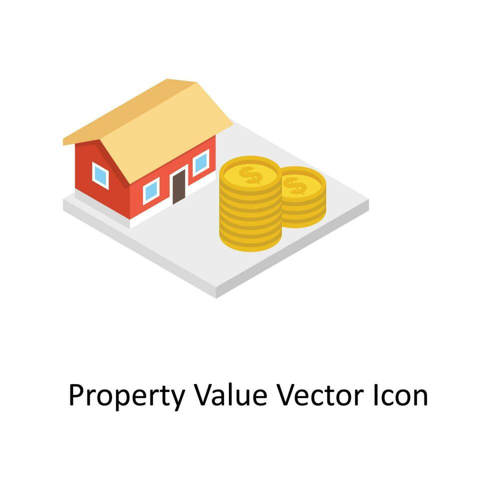 Property Value isometric vector icon. EPS 10