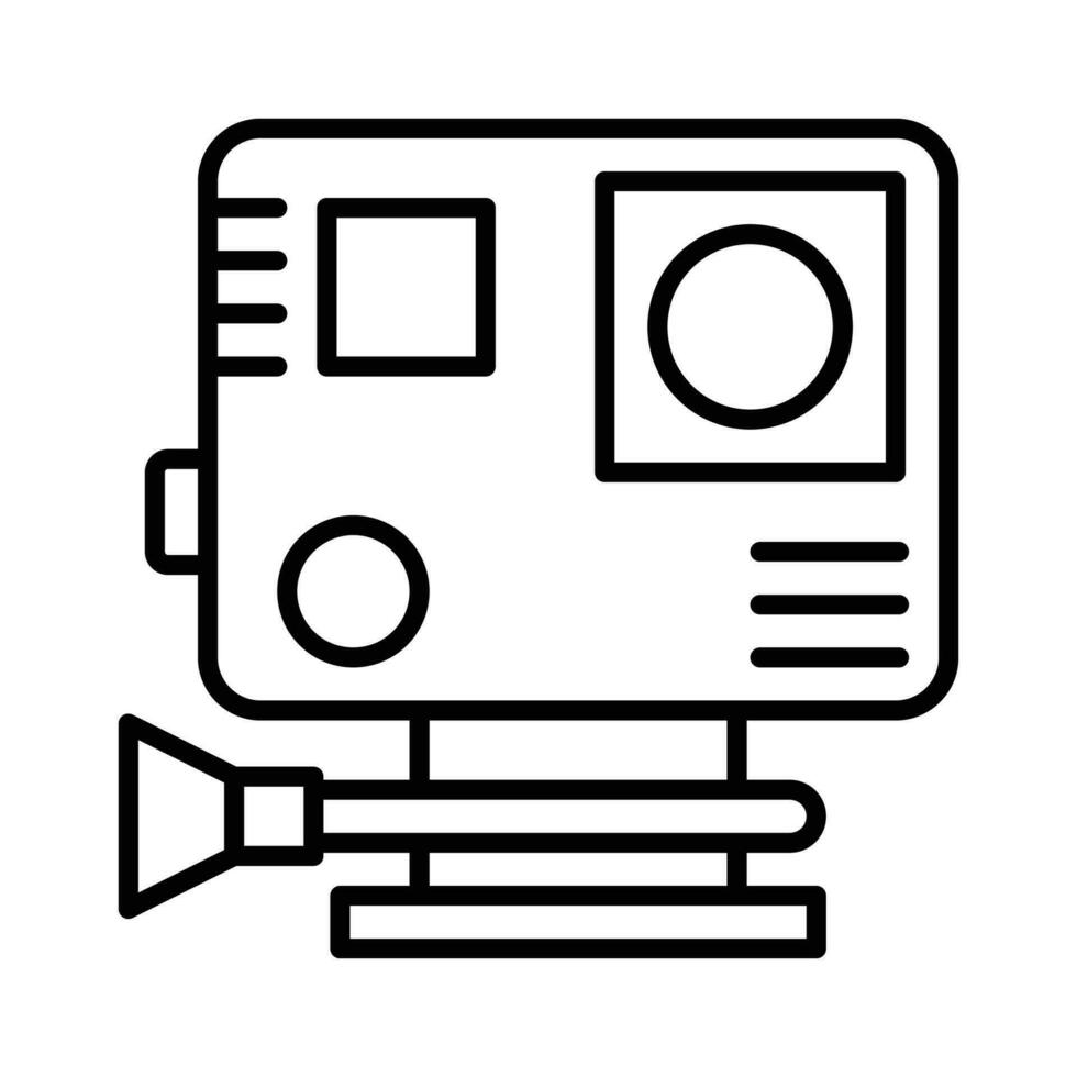 action camera vector  outline icon Illustration. EPS 10