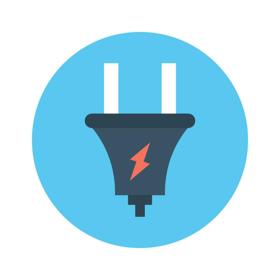 Power Plug  vector Flat Icon style illustration. EPS 10