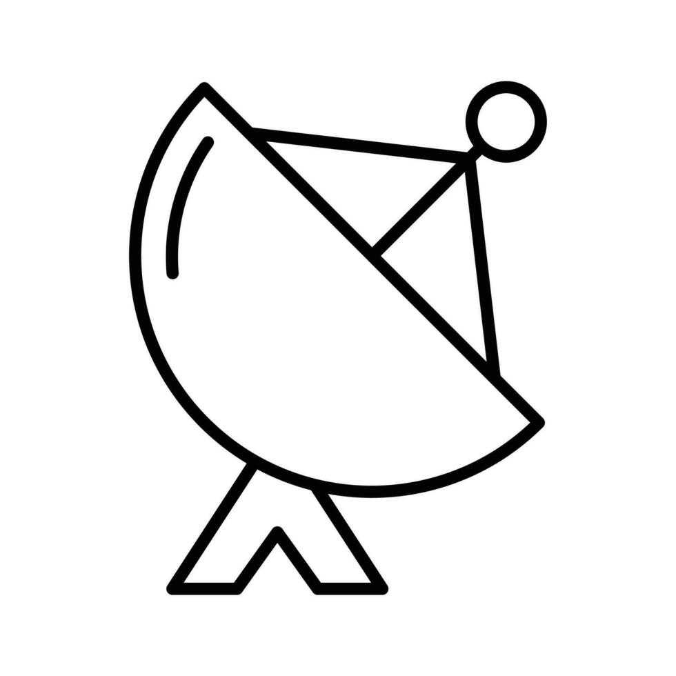 Satellite Dish vector oultine Icon. EPS 10 File