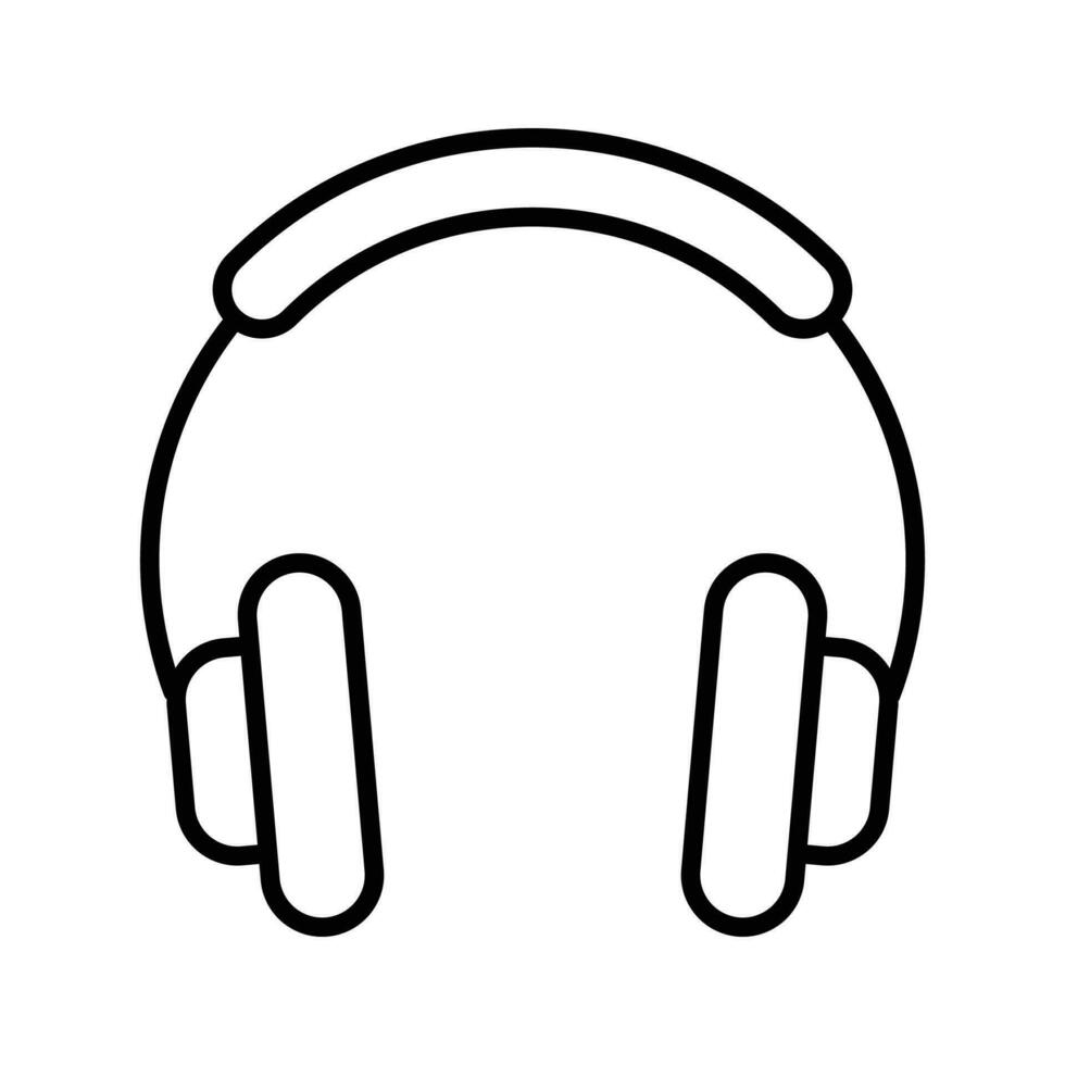 Headphones vector oultine Icon. EPS 10 File