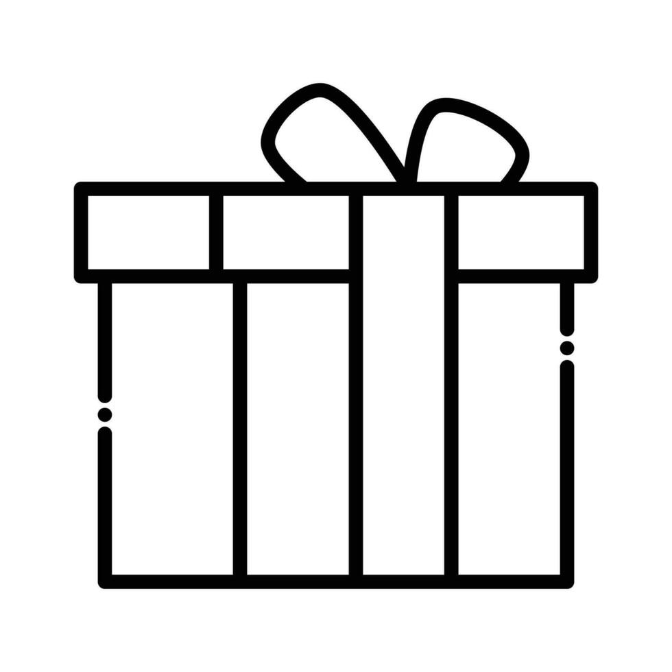 Gift vector outline Icon style illustration. EPS 10