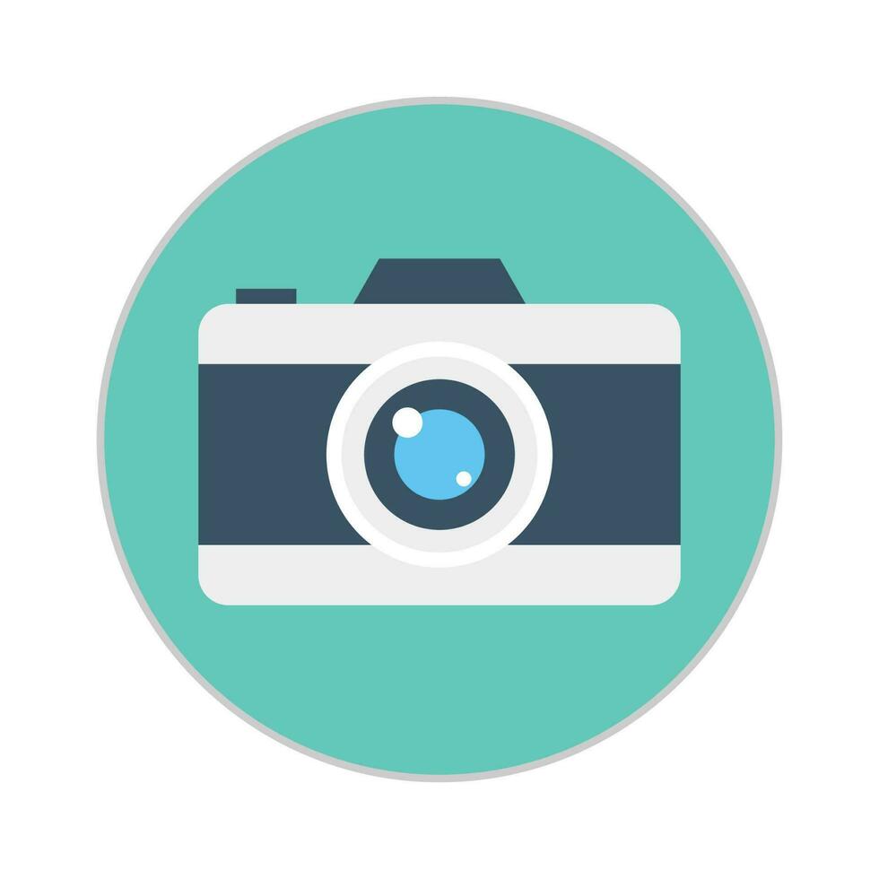 Digital Camera  vector Flat Icon style illustration. EPS 10