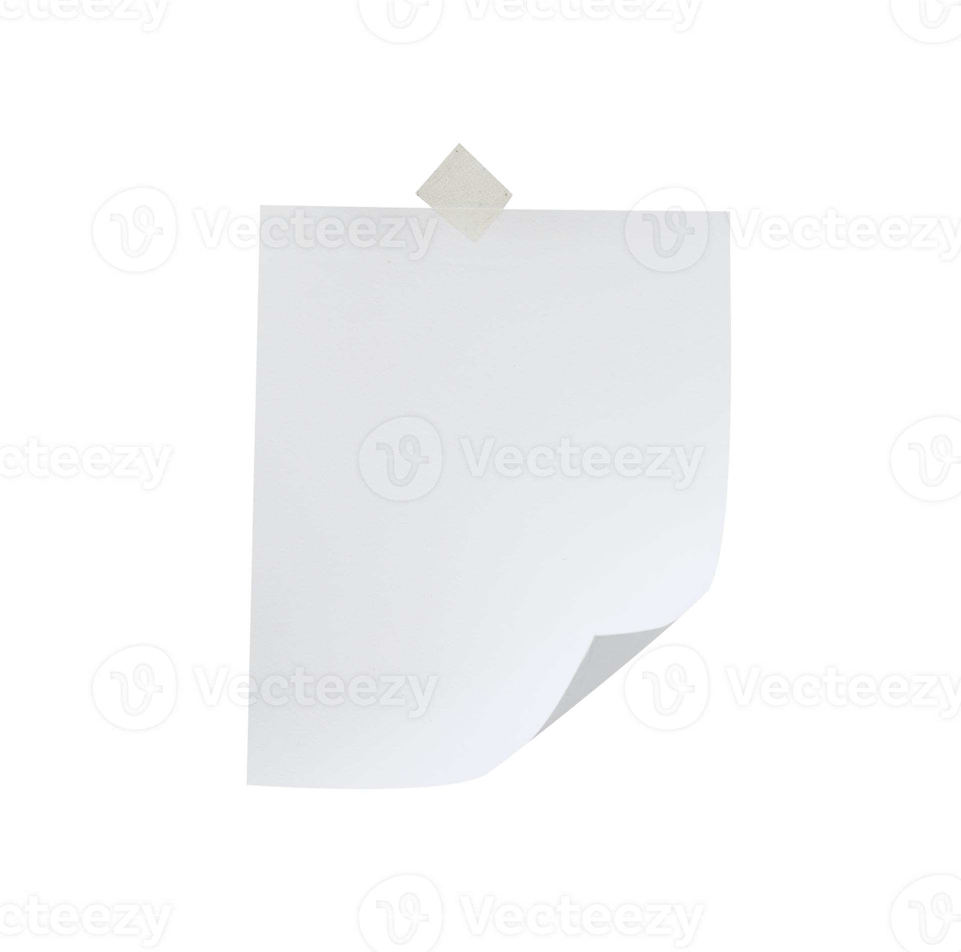 Blank note paper with tape isolated 23520676 png