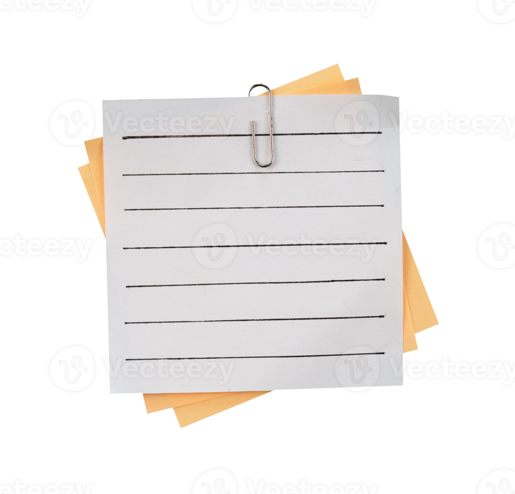 Free stack of note paper with clip isolated 23520678 PNG with Transparent Background