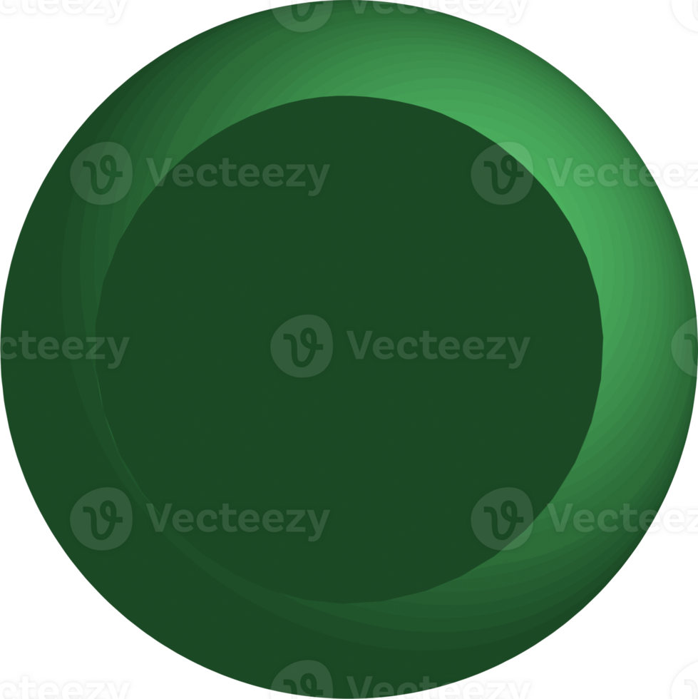 The circle is green. png