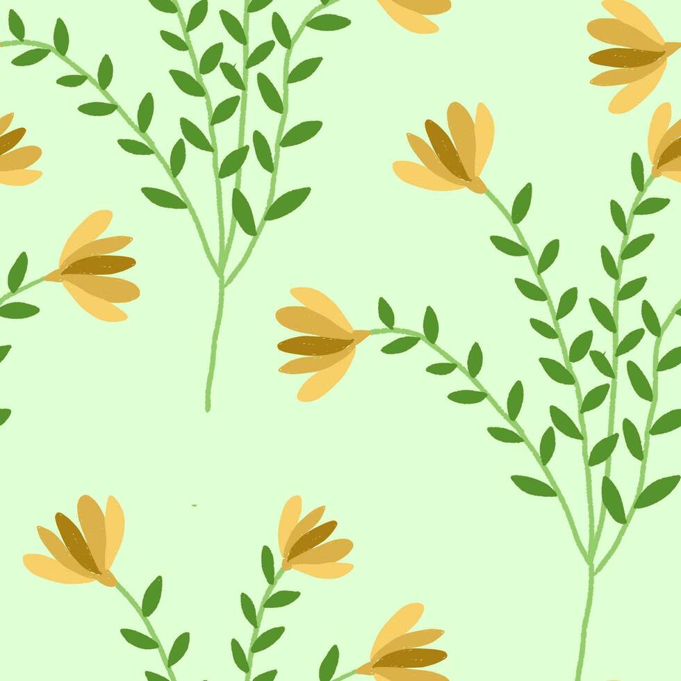 beautiful florals seamless pattern vector