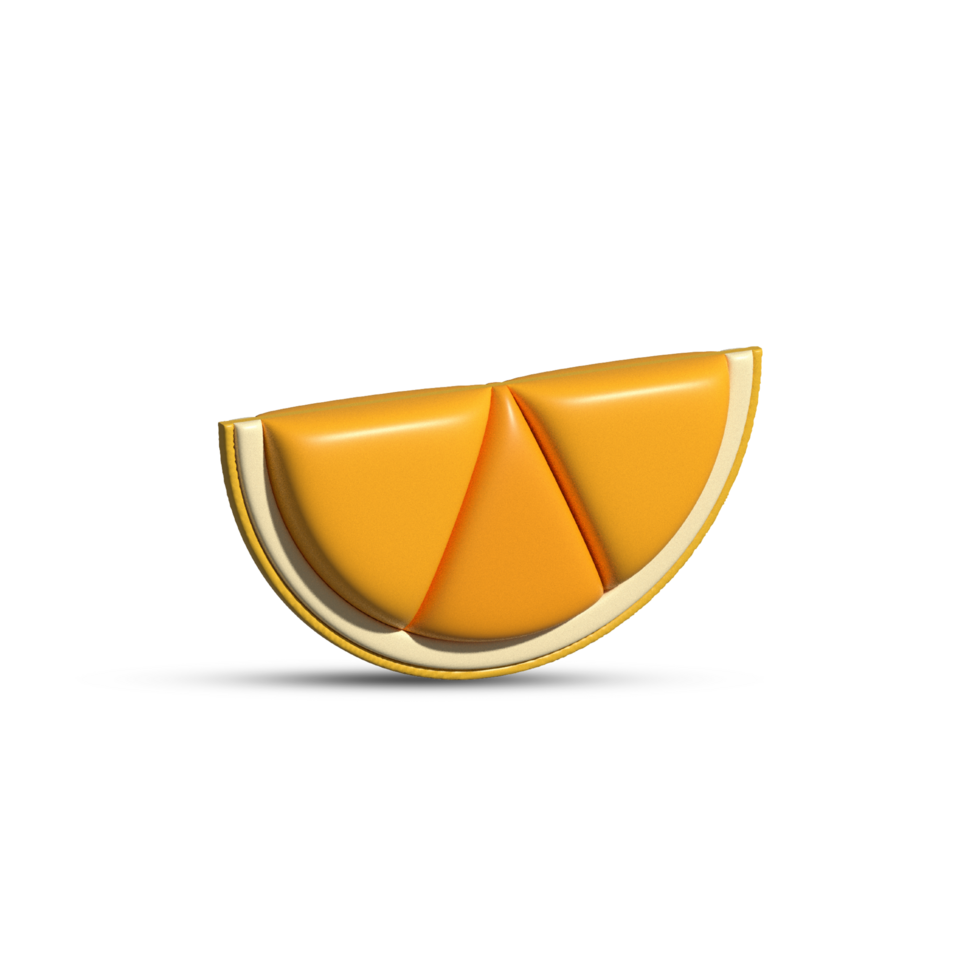 3d laranja fatia imagem png