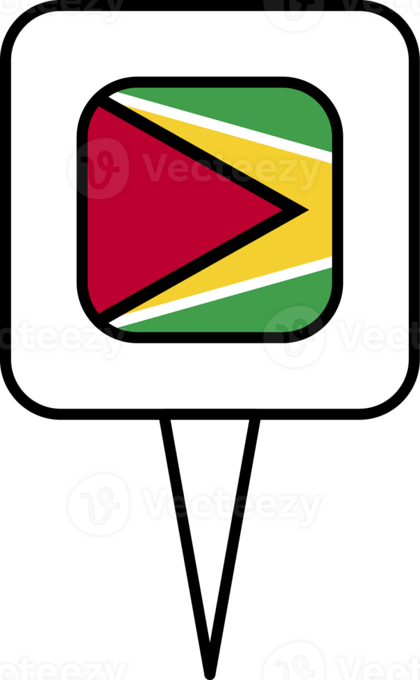 Guyana flag pin place icon. png