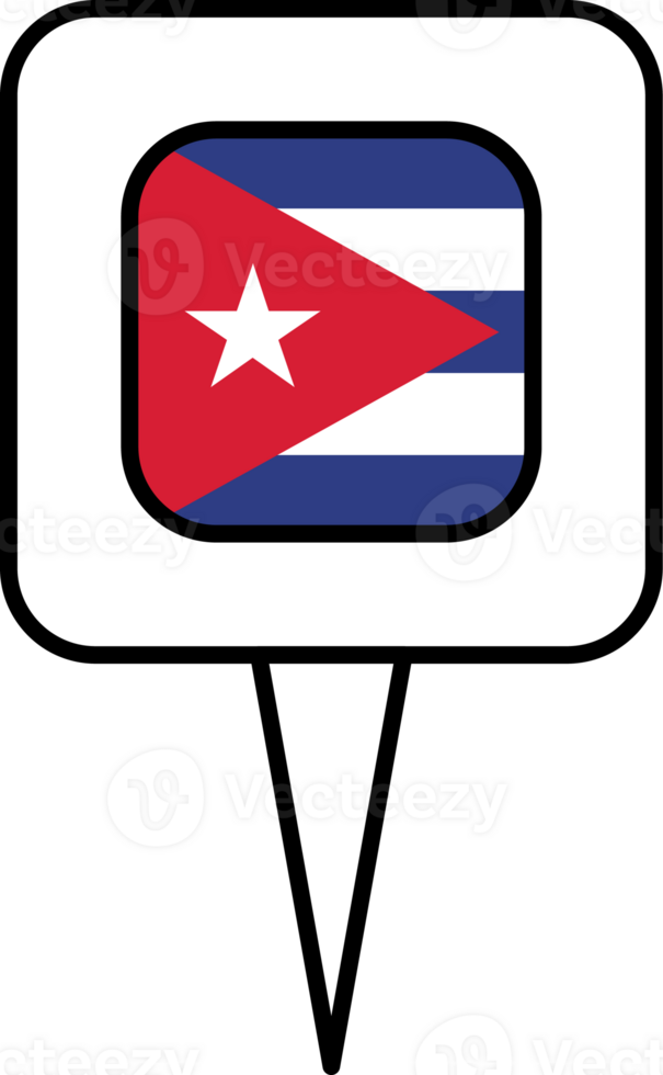 Cuba flag pin place icon. png