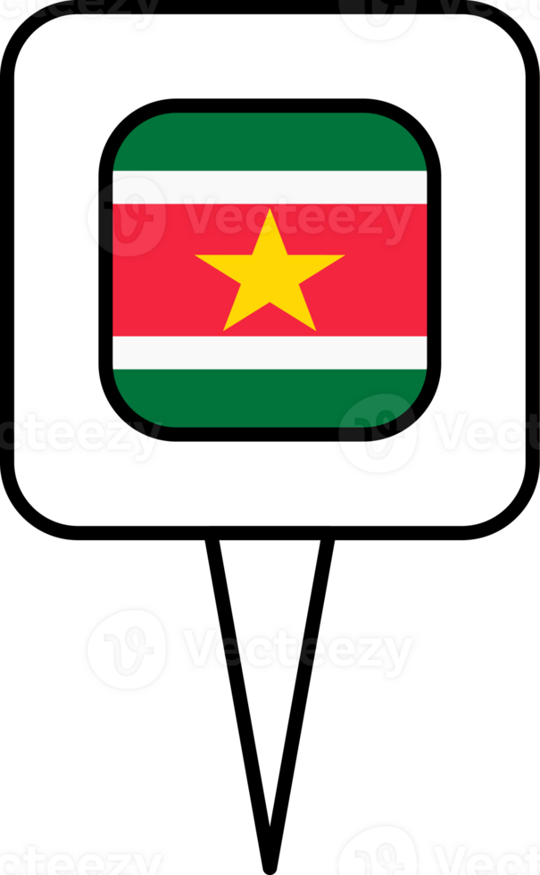 Suriname flag pin place icon. png