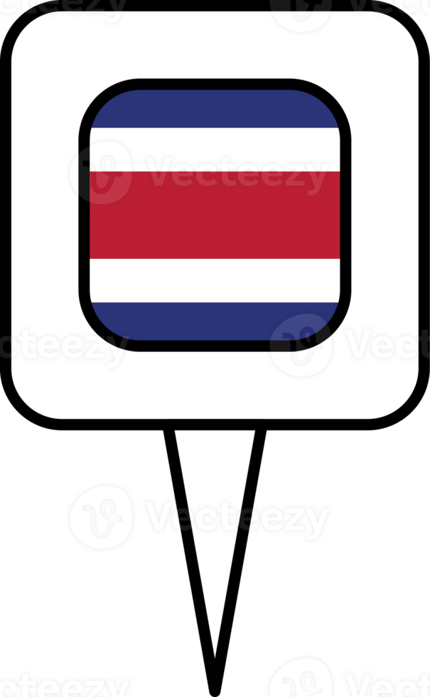 Costa Rica flag pin place icon. png