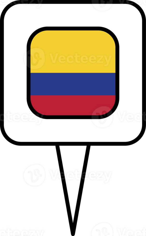 Colombia flag pin place icon. png