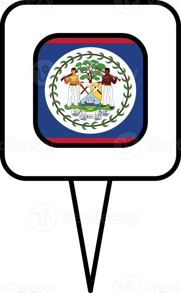 Belize flag pin place icon. png