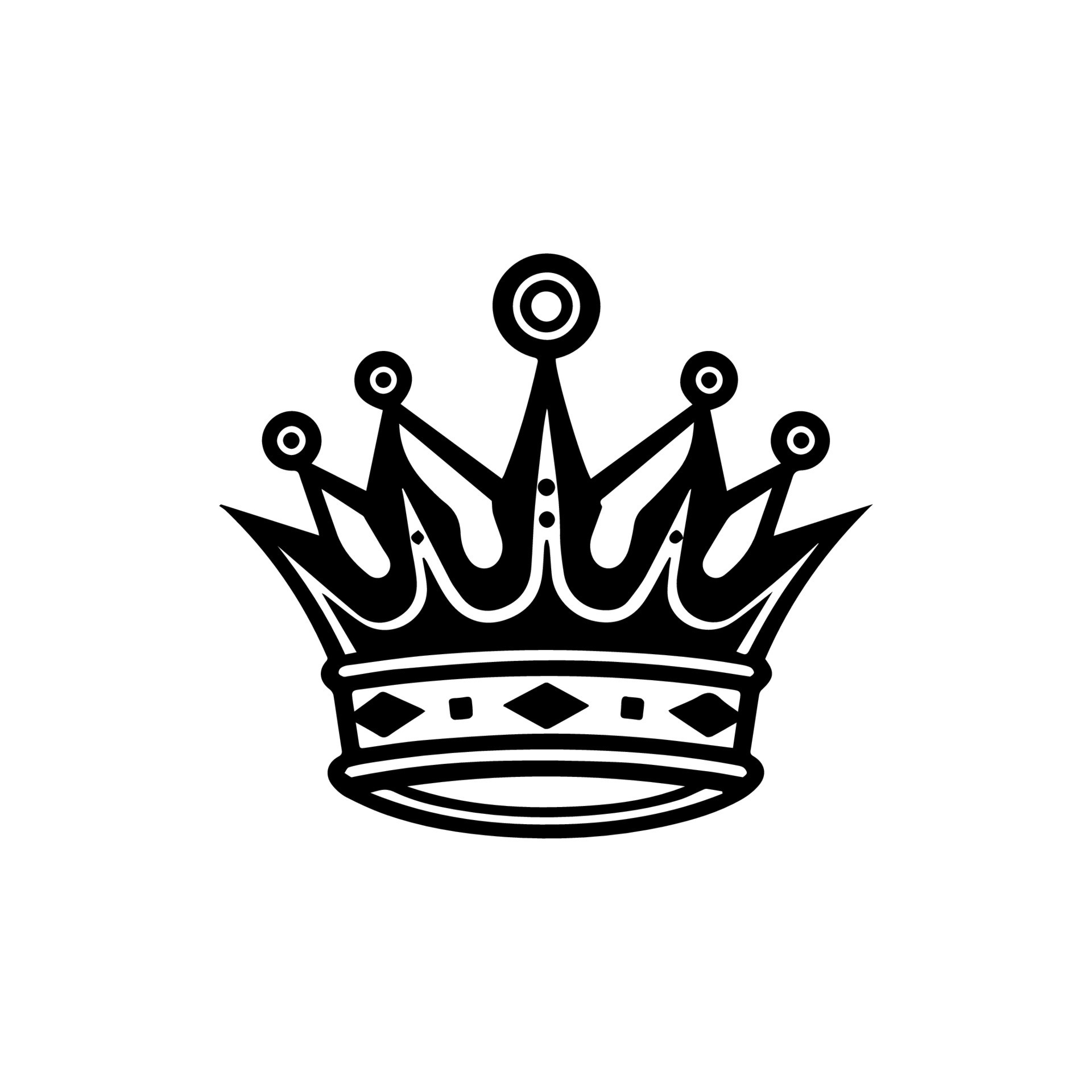 Simple crown logo design handdrawn illustration 23521334 Vector Art at ...