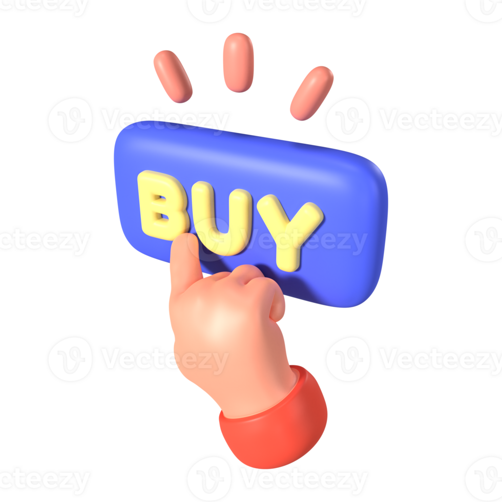 Buy Button 3D Illustration Icon png