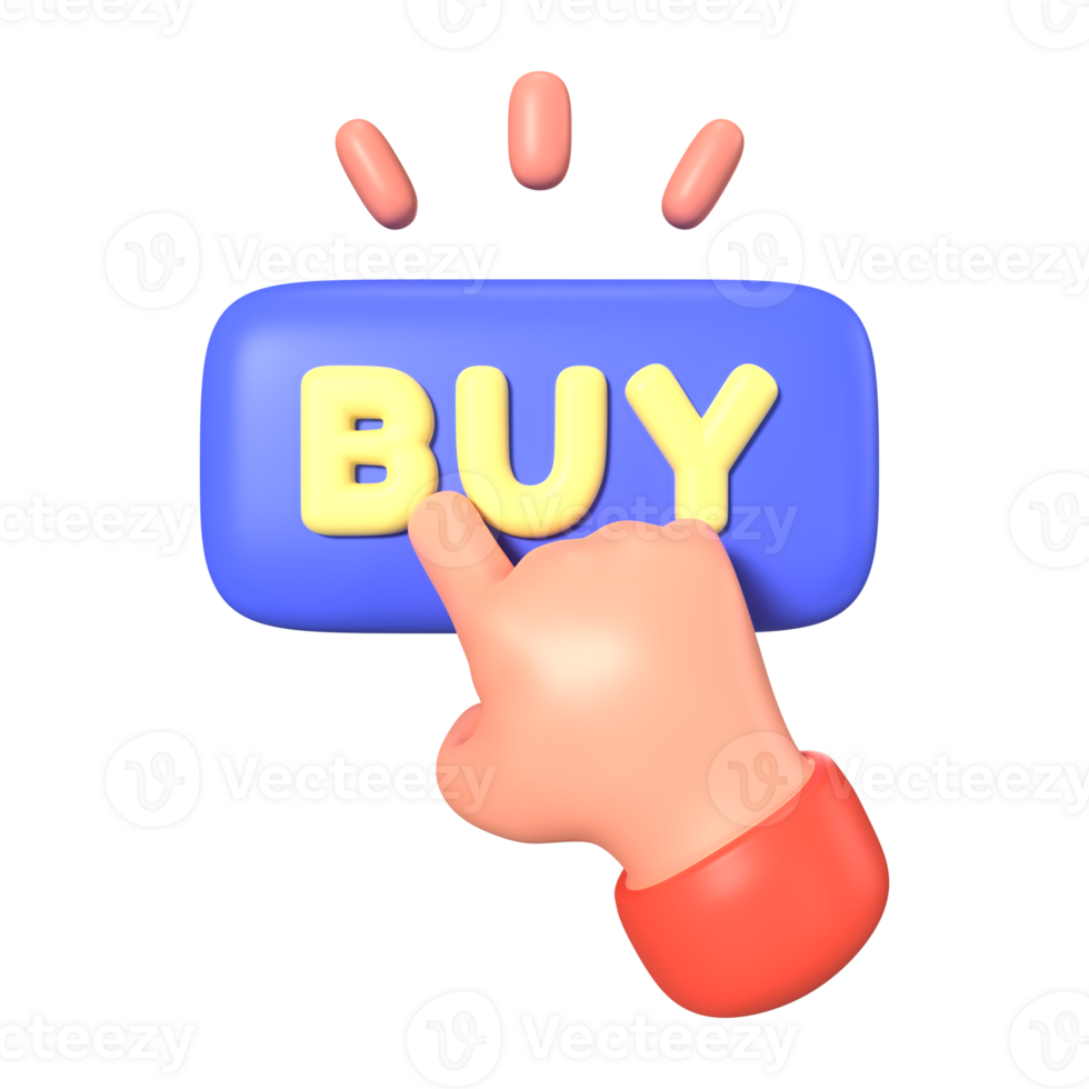 Buy Button 3D Illustration Icon png