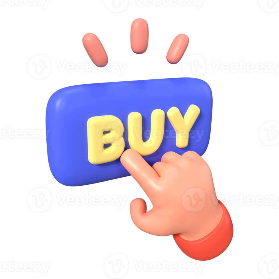 Buy Button 3D Illustration Icon png