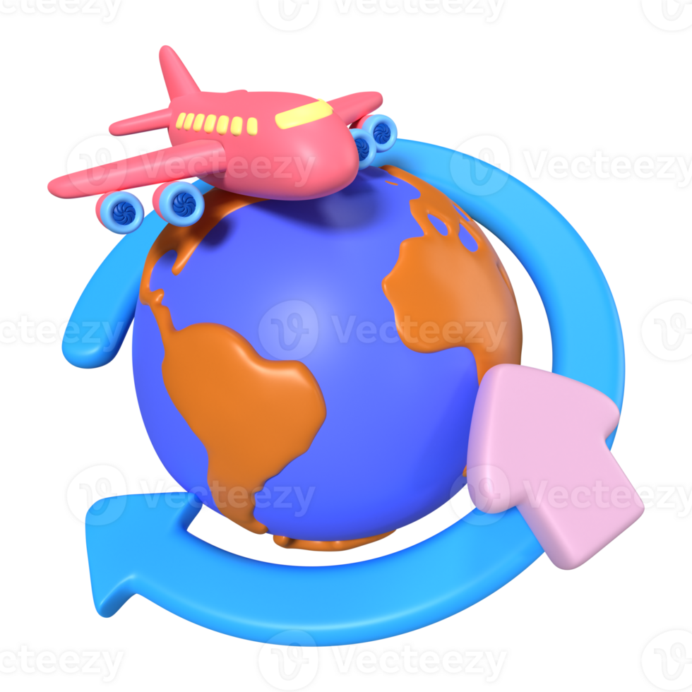 World Delivery 3D Illustration Icon png