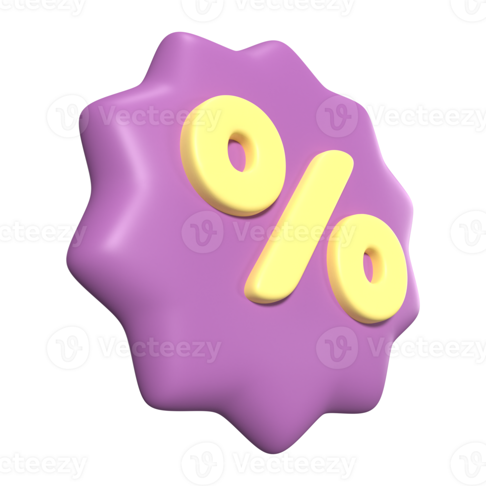 Discount Star 3D Illustration Icon png