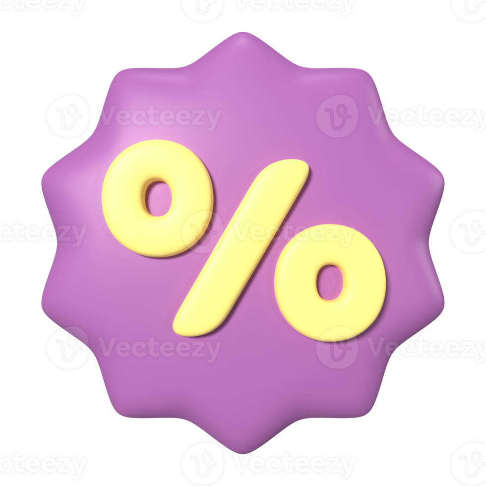 Discount Star 3D Illustration Icon png