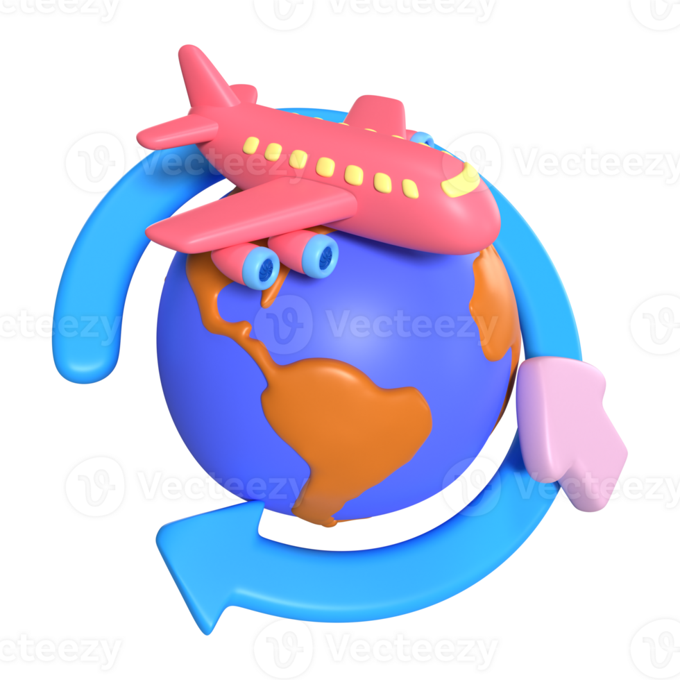 World Delivery 3D Illustration Icon png
