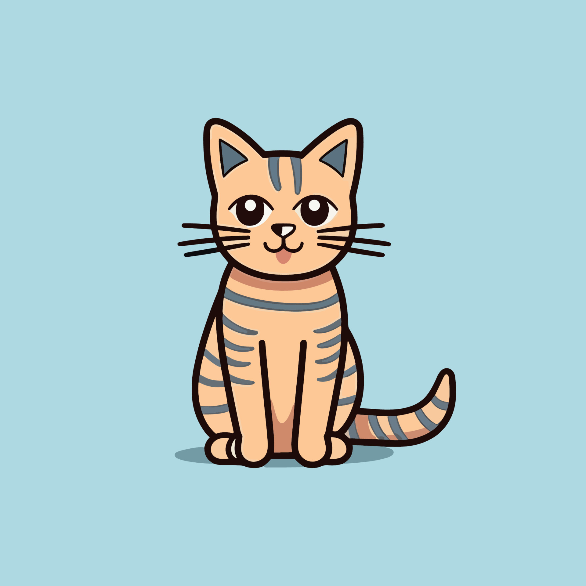 Кот нарисованный