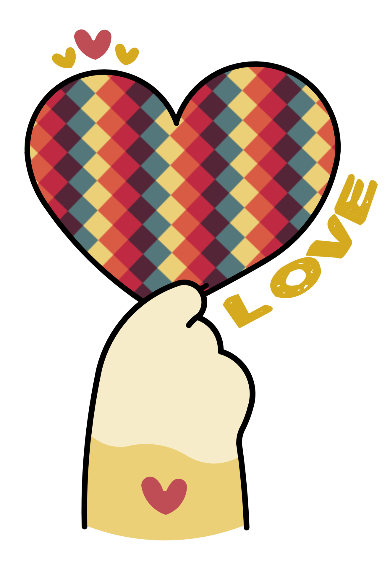 Cute Cat s Paw Holding A Colorful Heart 23521472 PNG cute-cat-s-paw-holding-a-colorful-heart-23521472-png