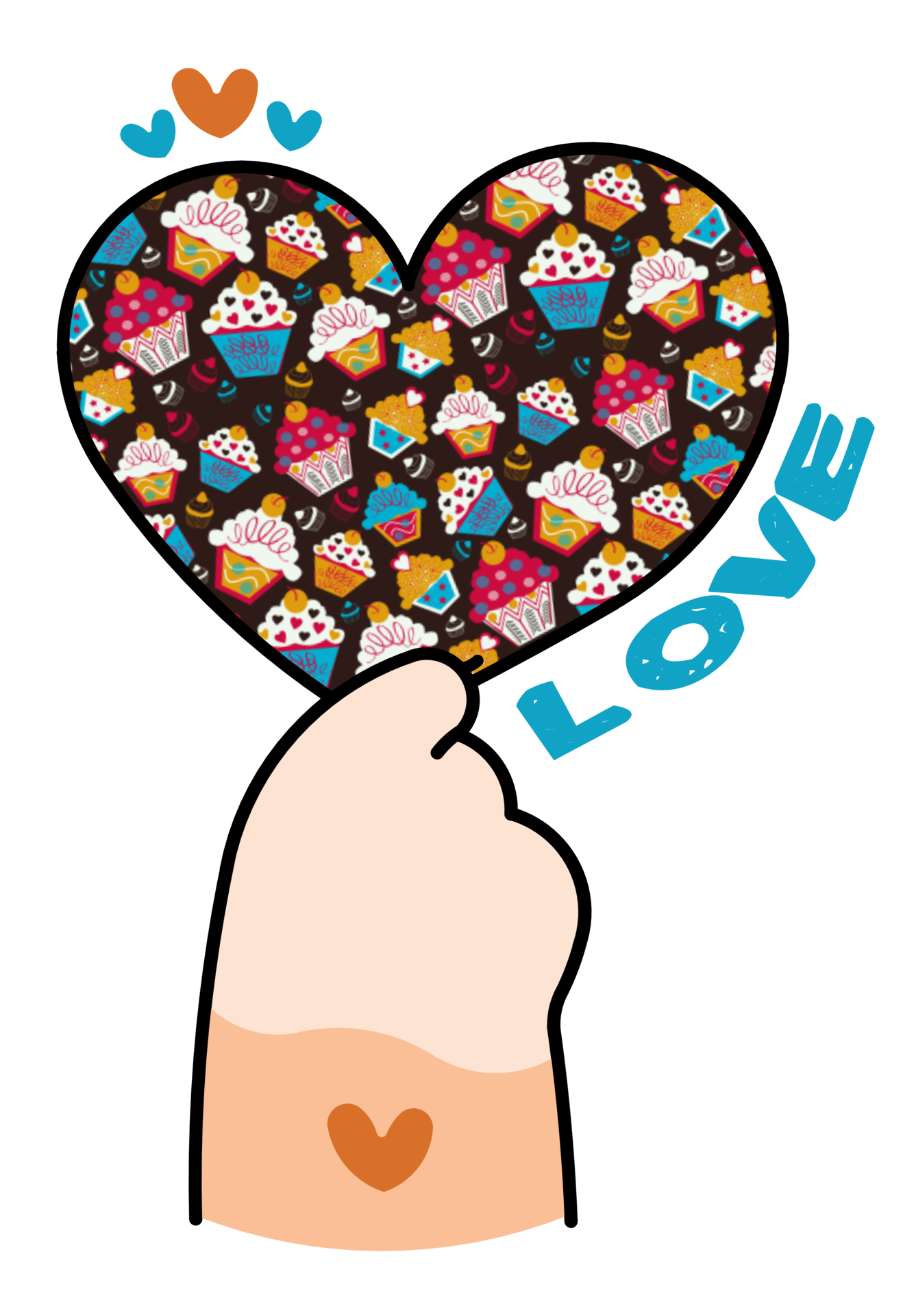 cute-cat-s-paw-holding-a-colorful-heart-23521480-png