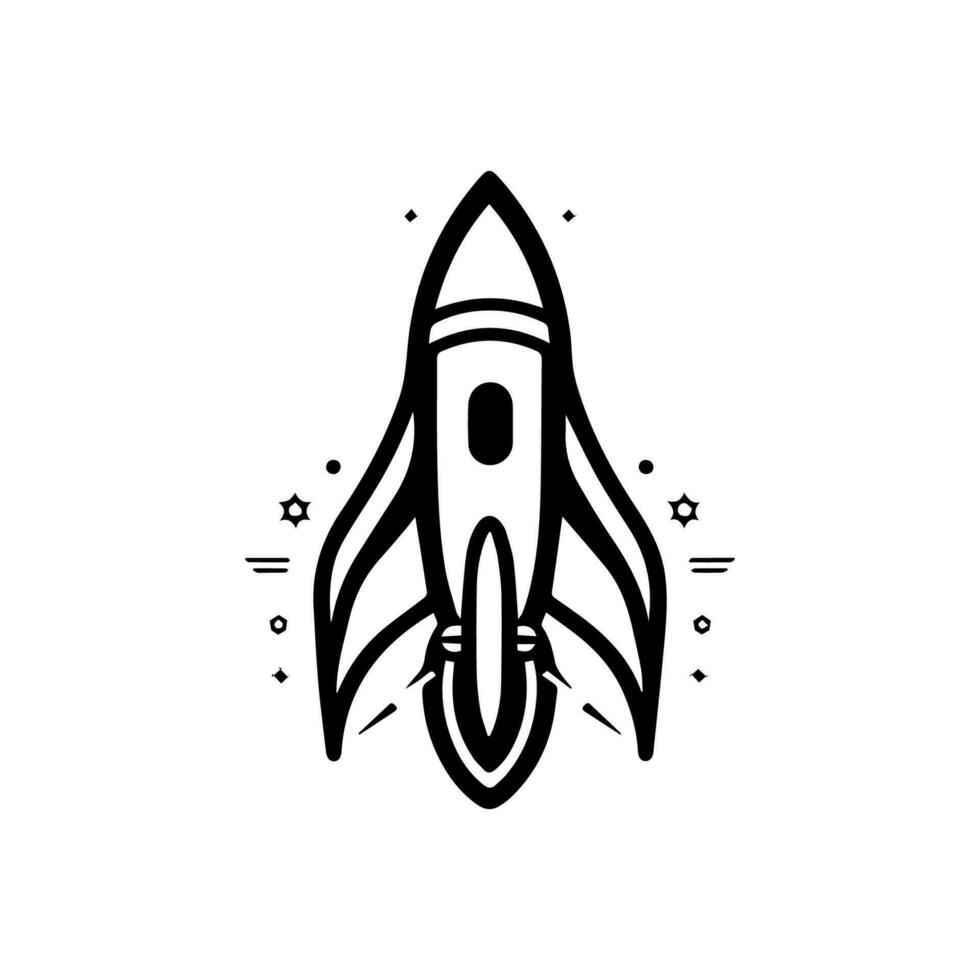 Rocket logo design illustration a dynamic and bold graphic perfect for a cutting-edge company or startup vector