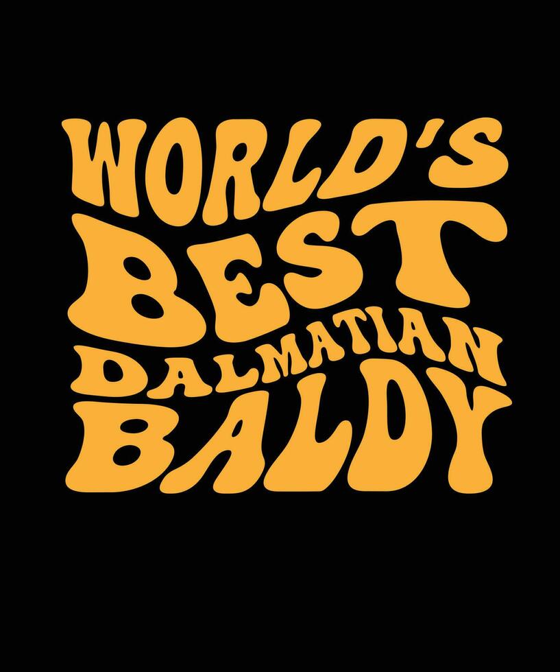 Baldy dog breed dad  typography design template vector