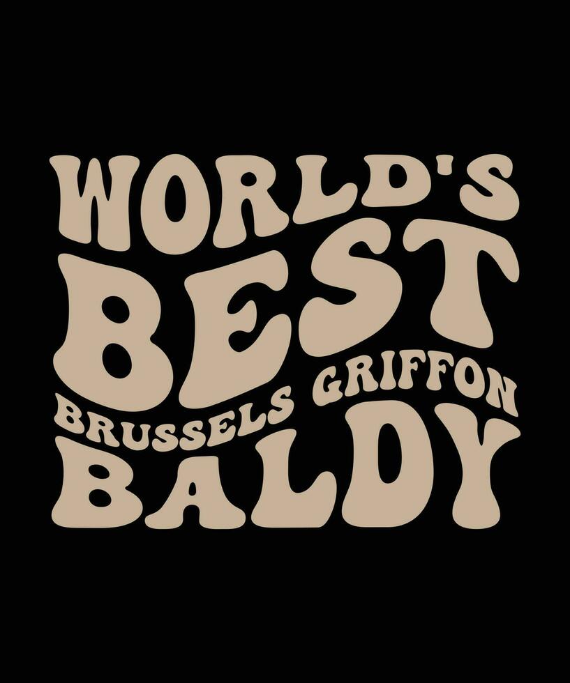 Baldy dog breed dad  typography design template vector