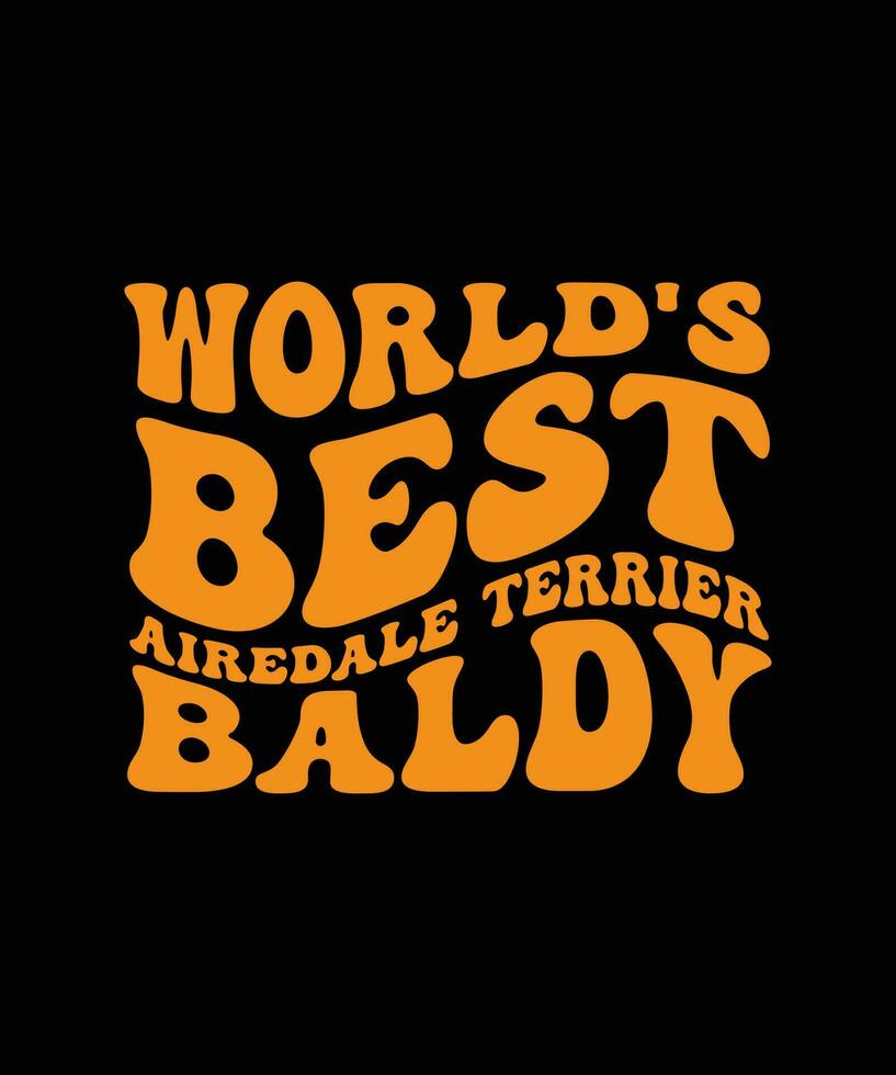 Baldy dog breed dad  typography design template vector