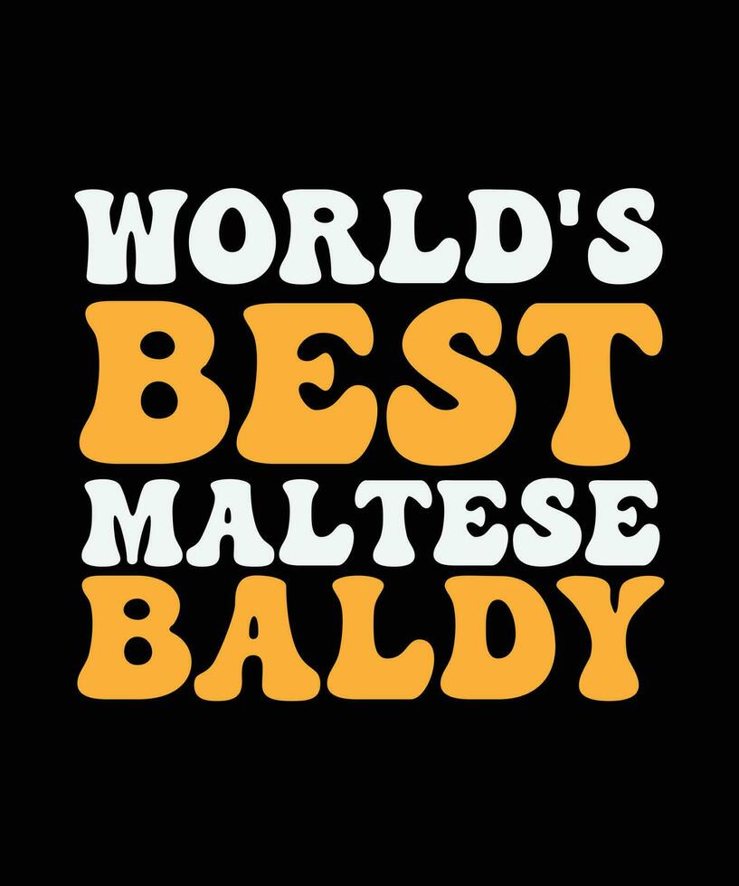 Baldy dog breed dad  typography design template vector